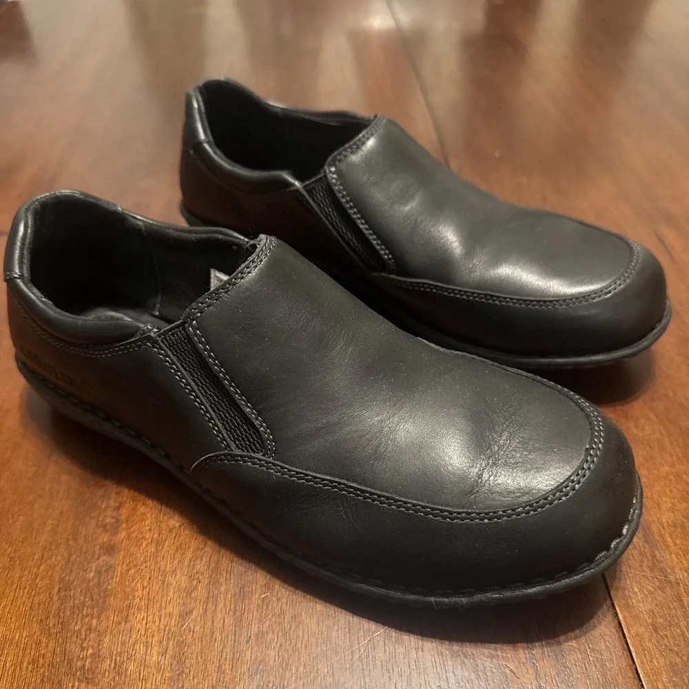 NIB Carolina CA3680 Men's Black Slip-On Work Shoes‎ 9.5M ASTM Safety Toe